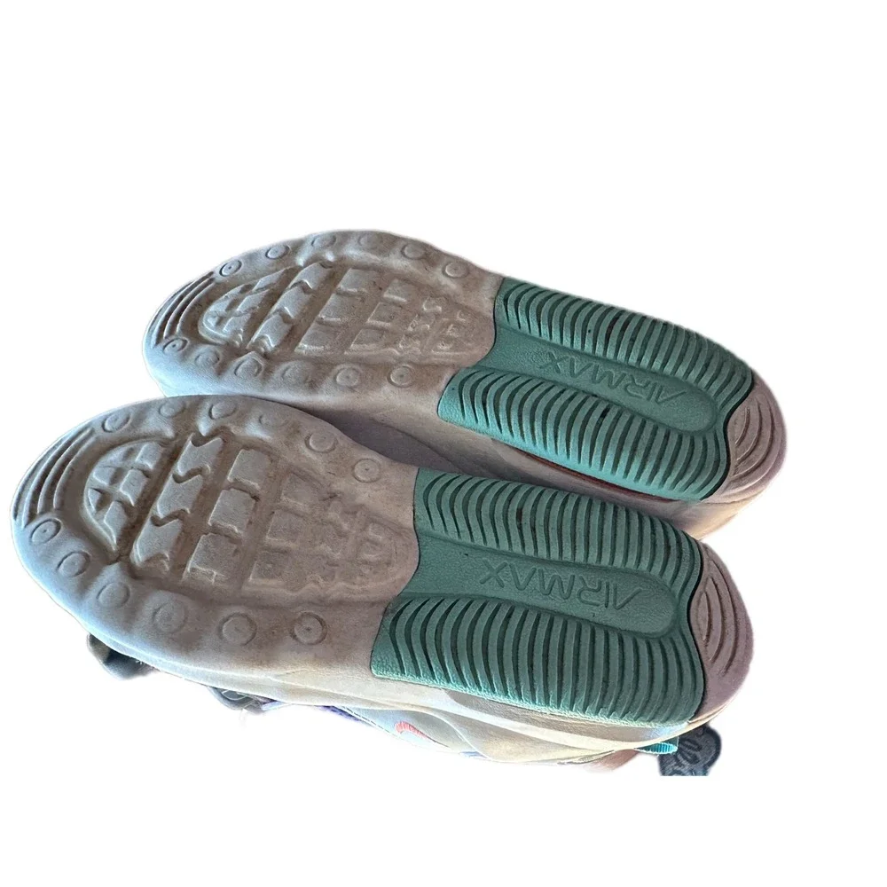Nike‎ Air Max Kids Shoes Toddler Size 2Y Blue Teal Lace Up Sneakers